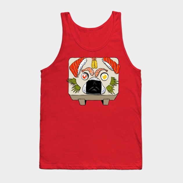 Pug Sushi Tank Top by huebucket